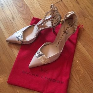 Sacha London Snakeskin Heels